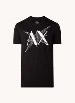 Armani Exchange T-shirt met logoprint - Zwart