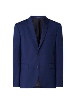 MANGO Paulo slim fit colbert met klepzakken - Royalblauw