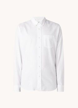 MANGO Oxford regular fit overhemd met borstzak - Wit
