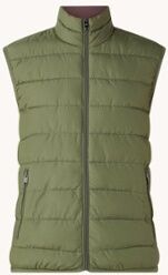 MANGO Gorryst gewatteerde bodywarmer met ritszakken - Legergroen