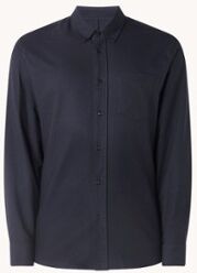 MANGO Oxford regular fit overhemd met button down kraag - Donkerblauw