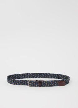 MANGO Colors elastische riem met leren details - Blauw