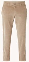 MANGO Berdam tapered fit cropped pantalon van corduroy - Beige