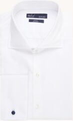 MANGO Bruce slim fit overhemd met cut away kraag - Wit