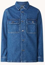 MANGO John overshirt van denim met borstzakken - Indigo