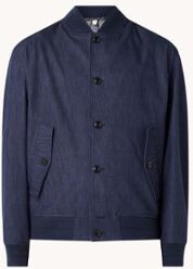 Ted Baker Conham bomberjack met denim look en klepzakken - Donkerblauw