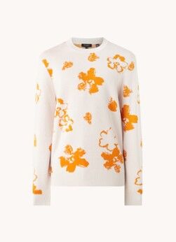 Ted Baker Sandsen fijngebreide trui in wolblend met bloemenprint - Beige