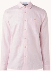 Ted Baker Sauss regular fit overhemd in linnenblend - Roze