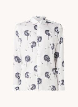 Ted Baker Golstar regular fit overhemd van lyocell met bloemenprint - Wit