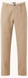 Ted Baker Marr straight fit pantalon in wolblend - Donkerbeige