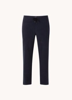 Ted Baker Roydon straight fit pantalon met visgraatdessin - Donkerblauw