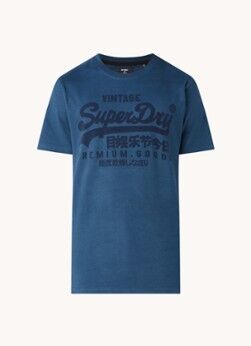 Superdry T-shirt met logoprint - Indigo