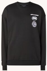 Clan de Banlieue Chrome sweater met front- en backprint - Zwart