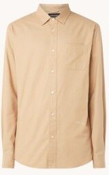 Scotch & Soda Regular fit overhemd met borstzak - Beige