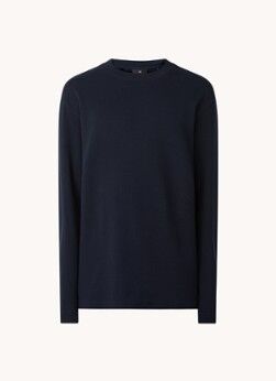 Scotch & Soda Longsleeve met structuur - Blauw