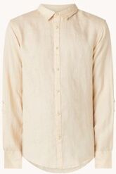 Scotch & Soda Regular fit overhemd van linnen - Beige