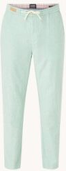 Scotch & Soda Warren tapered fit chino in linnenblend met trekkoord - Mint