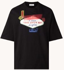 Lanvin Las Vegas T-shirt met front- en backprint - Zwart