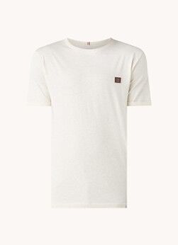 Les Deux Piece T-shirt met gemêleerd dessin en logo - Ivoor