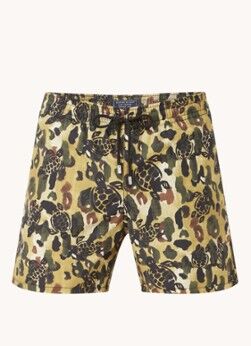 Vilebrequin Zwemshorts met camouflage print - Bronsgroen