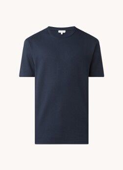 Reiss Putney T-shirt met textuur - Donkerblauw