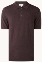 Reiss Blair regular fit polo van merino wol - Bordeauxrood