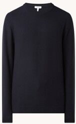 Reiss Perry pullover met structuur - Donkerblauw