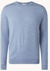 Reiss Wessex fijngebreide pullover van merino wol - Lichtblauw