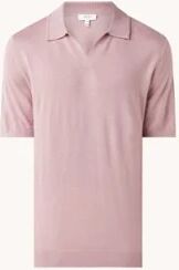 Reiss Duchie regular fit polo van wol - Oudroze