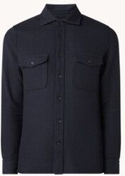 Reiss Judd overshirt met klepzakken - Donkerblauw