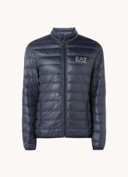 Emporio Armani Gewatteerd jack met donsvulling en logo - Donkerblauw