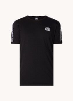 Emporio Armani Trainings T-shirt met logoband - Zwart