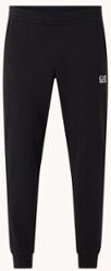 Emporio Armani Tapered fit cropped joggingbroek met logoprint - Zwart