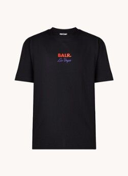BALR. Joey T-shirt van biologisch katoen met front- en backprint - Zwart