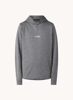 BALR. Q-Series hoodie met ritsdetail en logo - Grijsmele