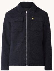 Lyle & Scott Teddy jack met borstzak - Donkerblauw