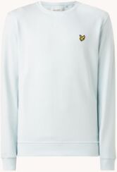 Lyle & Scott Sweater van biologisch katoen met logoborduring - Mint