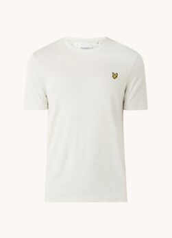 Lyle & Scott T-shirt van biologisch katoen met logo - Beige