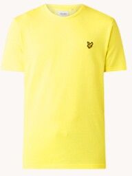 Lyle & Scott T-shirt van biologisch katoen met logo - Geel