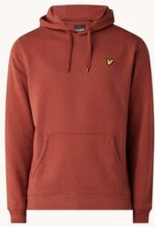 Lyle & Scott Hoodie van biologisch katoen met logo - Roestbruin