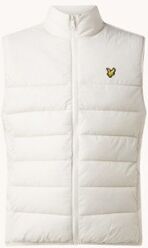 Lyle & Scott Gewatteerde bodywarmer met logo en steekzakken - Beige