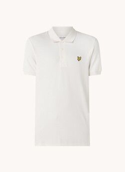 Lyle & Scott Regular fit polo van biologisch piqué katoen met logo - Beige