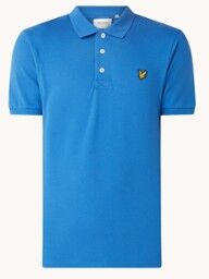 Lyle & Scott Regular fit polo van biologisch piqué katoen met logo - Donkerblauw