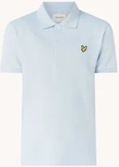 Lyle & Scott Regular fit polo van biologisch piqué katoen met logo - Lichtblauw