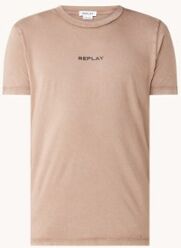 Replay T-shirt met logo - Beige