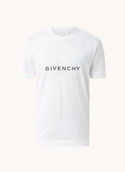 Givenchy T-shirt met logo- en backprint - Wit