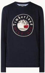 Tommy Hilfiger Sweater met logoborduring - Donkerblauw