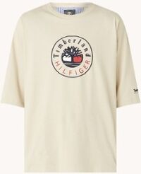 Tommy Hilfiger T-shirt met logoborduring - Beige