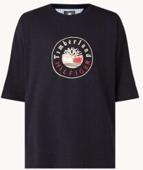 Tommy Hilfiger T-shirt met logoborduring - Donkerblauw