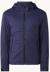 Tommy Hilfiger Gewatteerd jack met afneembare capuchon en ritszakken - Donkerblauw